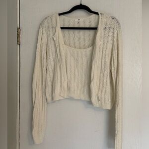 BP Cream Cardigan Sweater Set